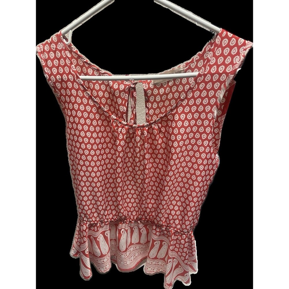 Open Back Red Paisley Tank Top Women’s Medium downtown preppy classic
